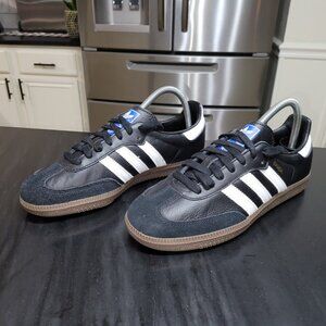 Adidas Samba Originals OG Black White Gum Sole Blue Label Sneakers Men's Size 6